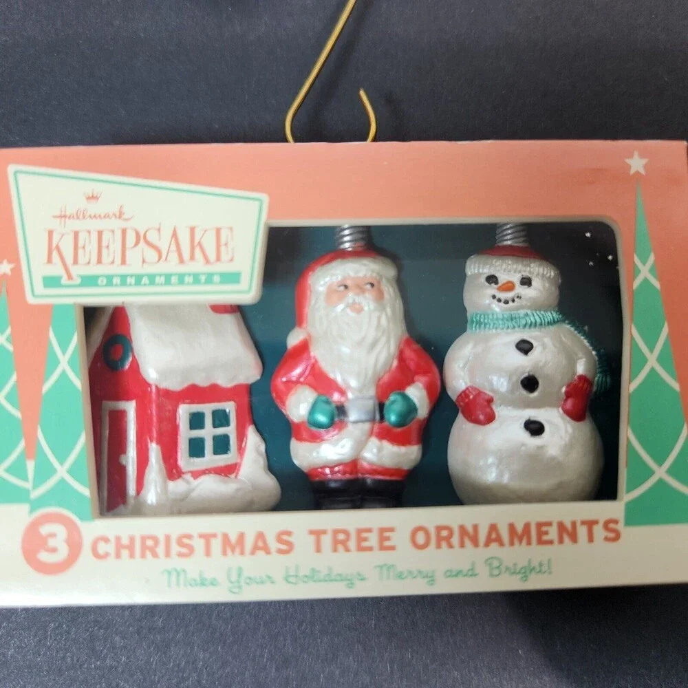 Hallmark Nifty Fifties Ornament 2014 Retro 3 Christmas Tree Ornaments NOS in Box